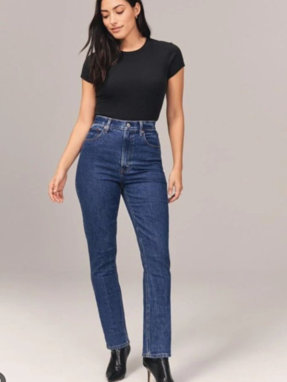 Abercrombie Curve Love Ultra High Rise 90s Slim Straight Jean Size 27